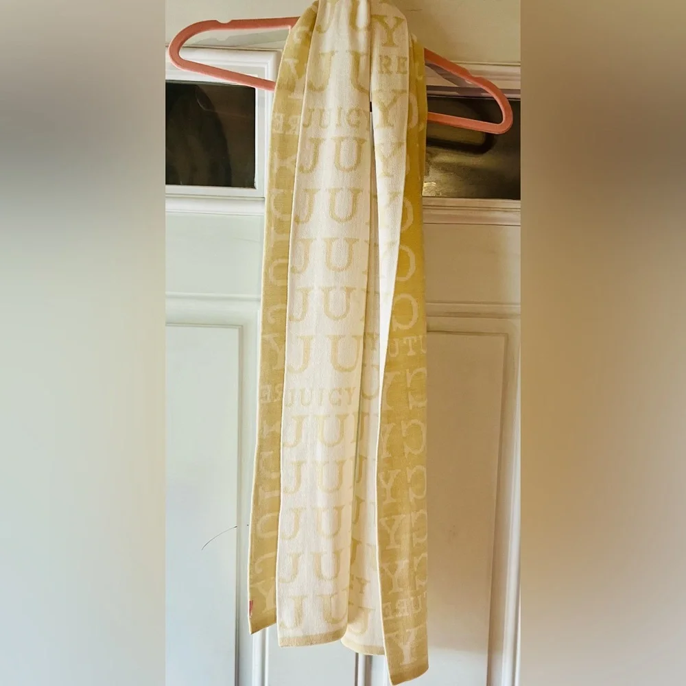 TAN/CREAM DESIGNER-STYLE SCARF - REVERSIBLE - TAN ON ONE SIDE/CREAM ON THE OTHER